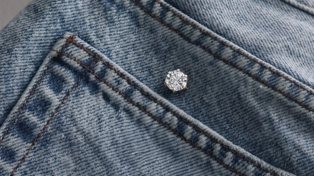 0.5 Carat Diamond Stud Earring – S925 Silver | Single Piece