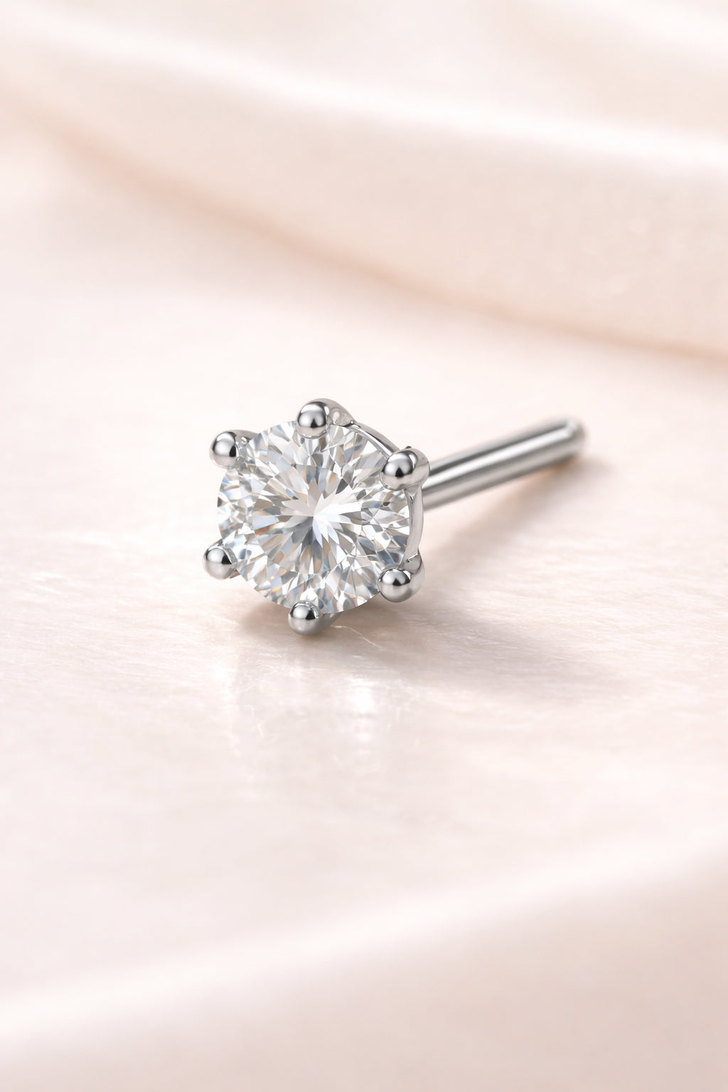 0.5 Carat Diamond Stud Earring – S925 Silver | Single Piece